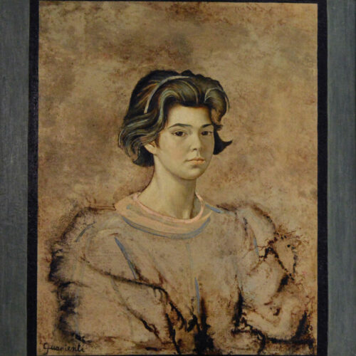 Ritratto di Faldivia, 1960, Tempera su tela, cm 59 x 49,5