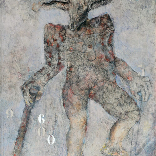 Bestia, fine anni Sessanta, Tecnica mista su tela, cm 103 x 85