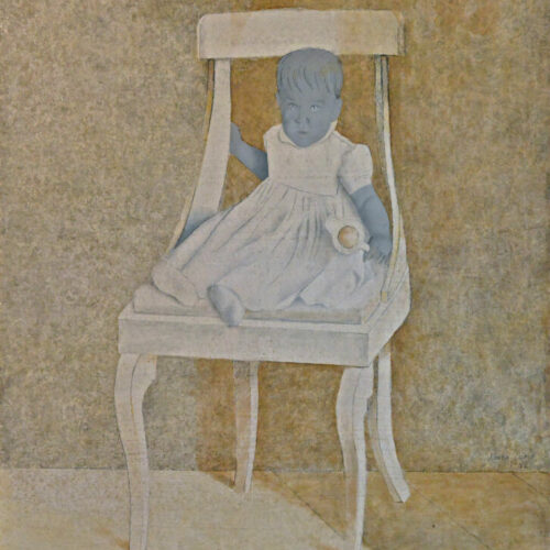 Ritratto di Laura, 1982, Tecnica mista su tela, cm 93 x 75