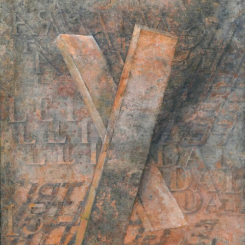 Senza titolo, 1991, Tecnica mista su tavola, cm 115 x 70