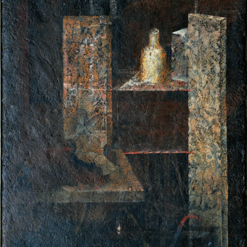 Natura morta, 1993, Tecnica mista su tavola, cm 104 x 80