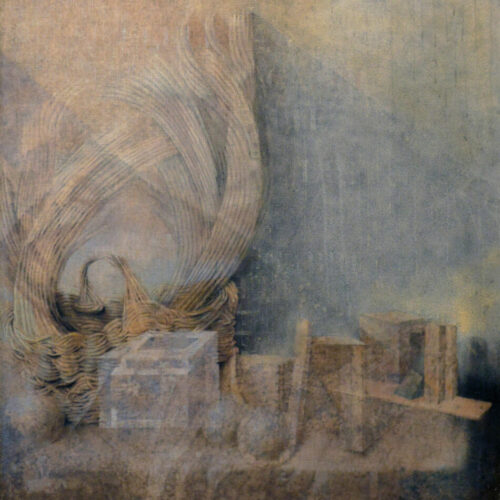 Natura morta, fine anni Novanta, Tecnica mista su tavola, cm 140 x 132